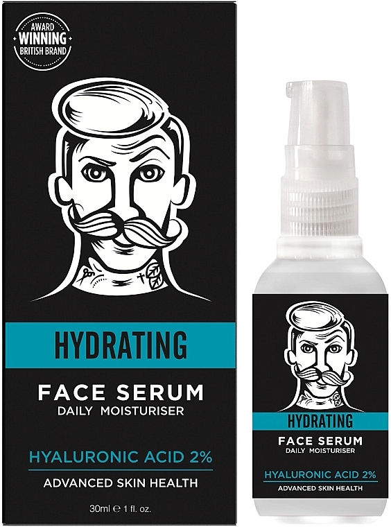Feuchtigkeitsspendendes Gesichtsserum - BarberPro Hydrating Hyaluronic Acid 2% Daily Serum  — Bild N1