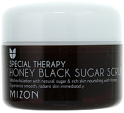 Nährendes und glättendes Gesichtspeeling mit schwarzem Zucker und Honigextrakt - Mizon Honey Black Sugar Scrub — Foto N2