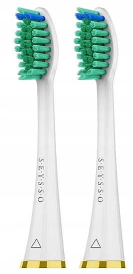 Zahnbürstenkopf für elektrische Zahnbürste 2 St. - Seysso Gold Anti Plaque White — Bild N1