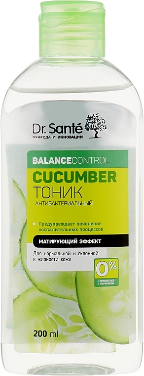Antibakterielles Gesichtstonikum mit Gurkenextrakt und Borsäure - Dr. Sante Cucumber Balance Control — Bild N1