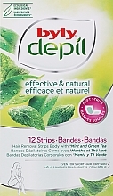 Enthaarungswachsstreifen für den Körper mit Minze und grünem Tee - Byly Depil Mint And Green Tea Hair Removal Strips Body — Bild N1
