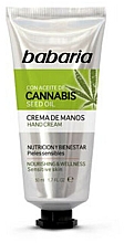 Düfte, Parfümerie und Kosmetik Pflegende Handcreme mit Hanfsamenöl für empfindliche Haut - Babaria Cannabis Hand Cream