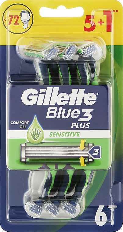 Einwegrasierer 6 St. - Gillette Blue 3 Sensitive — Bild N1