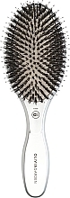 Düfte, Parfümerie und Kosmetik Haarbürste - Olivia Garden Expert Care Oval Boar&Nylon Bristles Silver