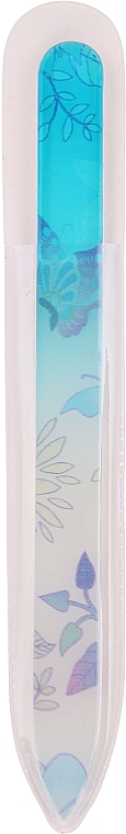 Glasnagelfeile mit Blumen blau - Tools For Beauty Glass Nail File With Flower Printed — Bild N1