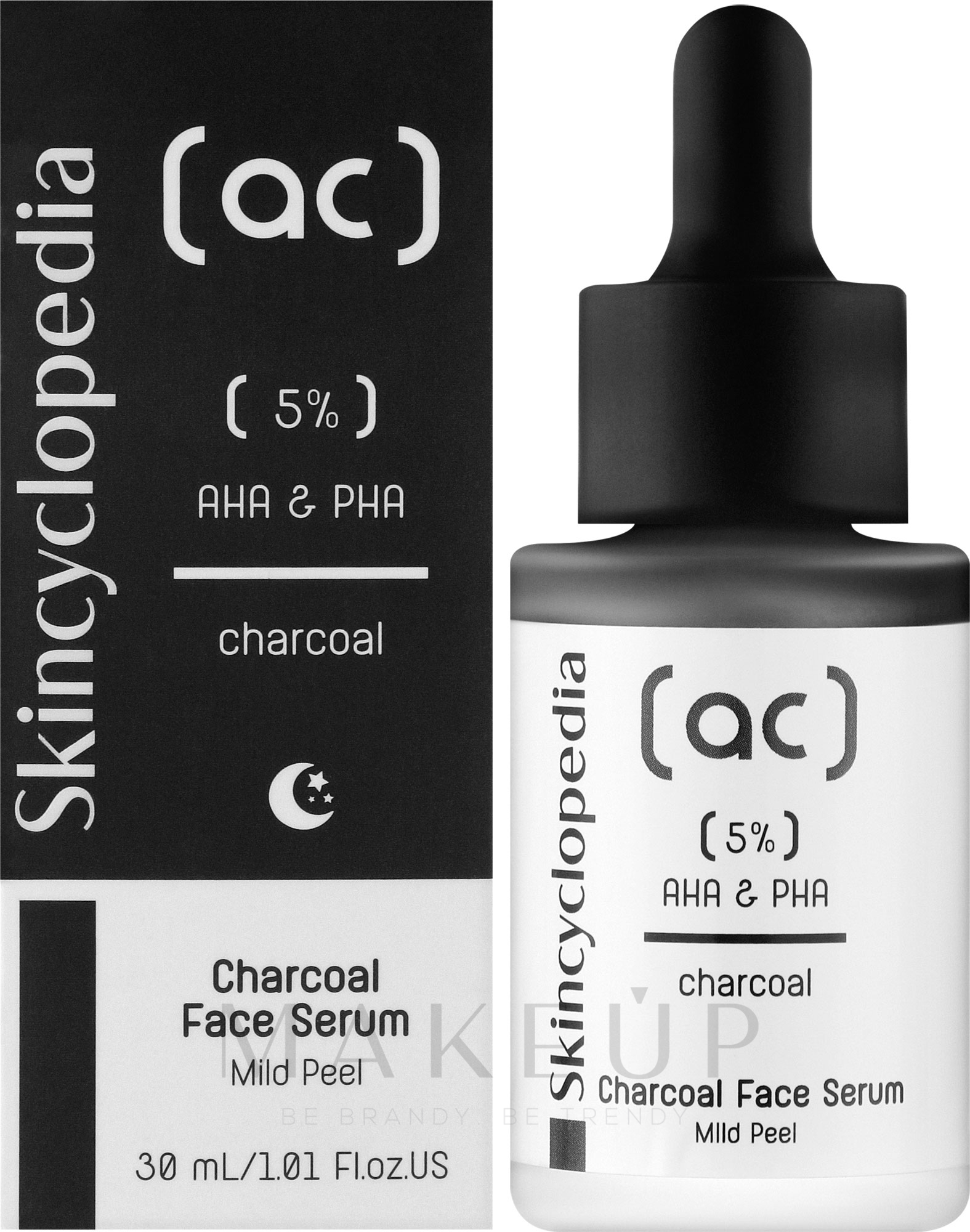 Gesichtsserum mit 5% Komplex AHA + PHA - Skincyclopedia Charcoal 5% AHA + PHA Complex — Bild 30 ml