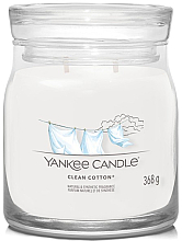 Düfte, Parfümerie und Kosmetik Duftkerze im Glas Clean Cotton mit 2 Dochten - Yankee Candle Singnature