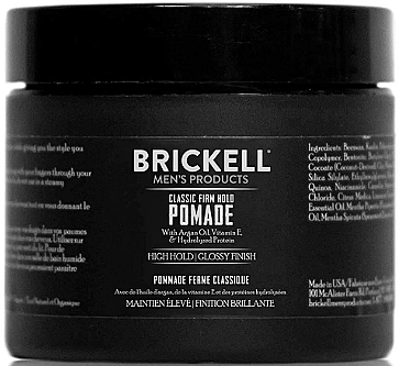 Gel-Pomade mit starkem Halt für das Haarstyling - Brickell Men's Products Classic Firm Hold Gel Pomade — Bild N1