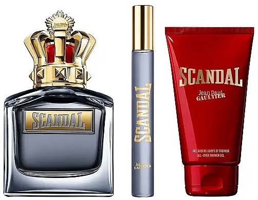 Duftset (Eau de Toilette 100ml + Eau de Toilette 10ml + Duschgel 75ml)  - Jean Paul Gaultier Scandal Pour Homme — Bild N3