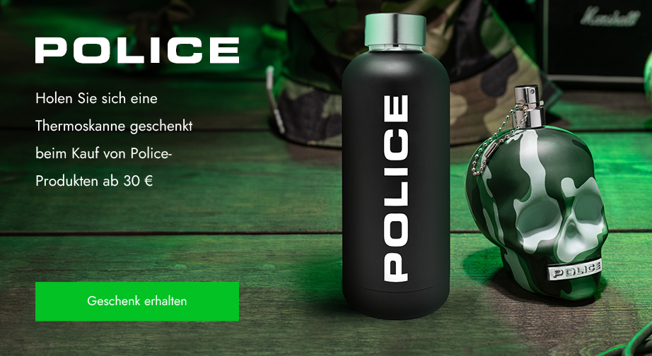 Holen Sie sich eine Thermoskanne geschenkt beim Kauf von Police-Produkten ab 30 €