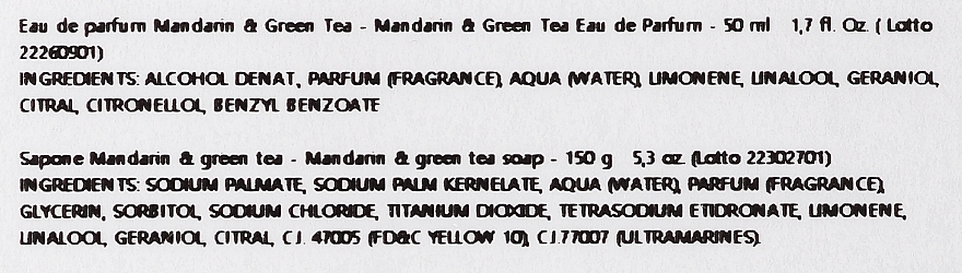 Acca Kappa Mandarin & Green Tea - Duftset (Eau de Parfum 50ml + Seife 150g)  — Bild N3