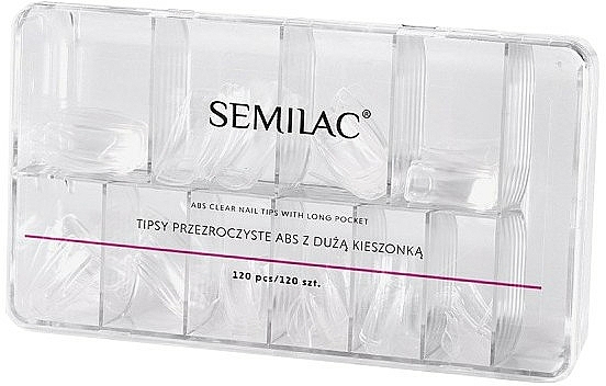 Nagel-Tips transparent - Semilac Tips Box 120 Tips — Bild N1