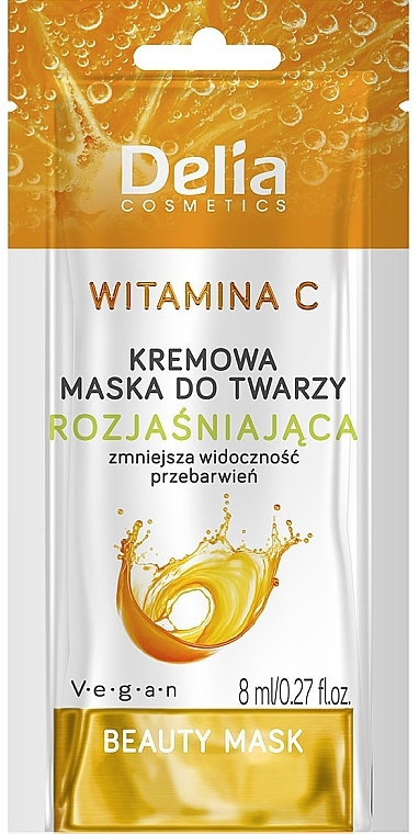 Aufhellende Creme-Gesichtsmaske mit Vitamin C  - Delia Beauty Mask  — Bild N1