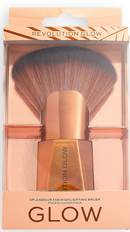 Make-up Pinsel - Makeup Revolution Glow Splendour Highlighter Fan Brush — Bild N2