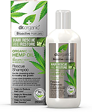 Haarshampoo mit Hanföl - Dr. Organic Bioactive Haircare Hemp Oil Rescue Shampoo — Bild N1