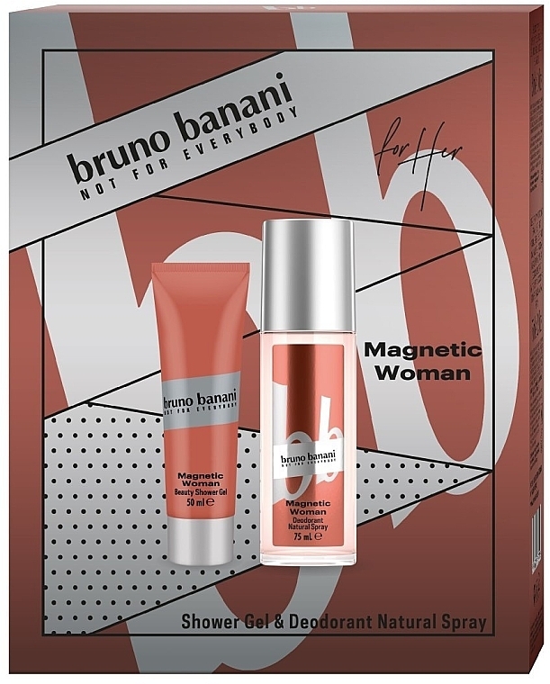 Bruno Banani Magnetic Woman - Körperpflegeset (Duschgel 50 ml + Deodorant 75 ml)  — Bild N1