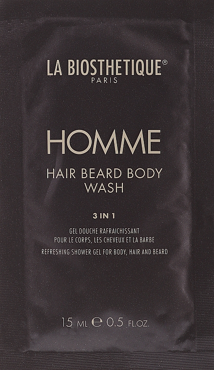 Gel für Körper, Haar und Bart - La Biosthetique Homme Hair Beard Body Wash (Probe)  — Bild N1