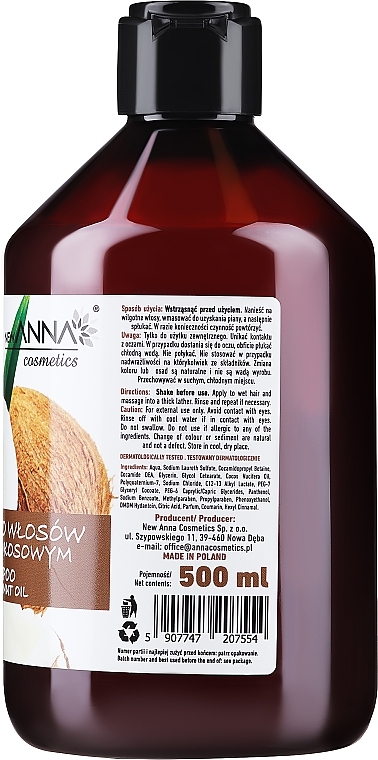 Haarshampoo mit Kokosöl - New Anna Cosmetics Hair Shampoo With Coconut Oil — Bild N2