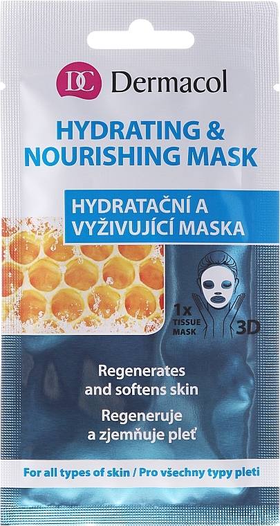 GESCHENK! Feuchtigkeitsspendende und pflegende Gesichtsmaske - Dermacol 3D Hydrating And Nourishing Mask — Bild N1