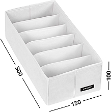 Aufbewahrungs-Organizer mit 6 Fächern weiß 30x15x10 cm Home - MAKEUP Drawer Underwear Organizer White — Bild N2