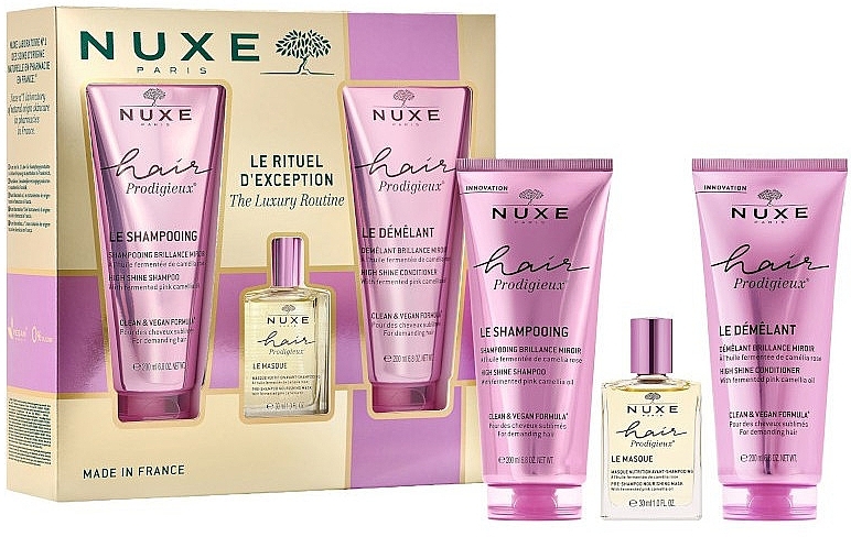 Geschenkset (Shampoo 200 ml + Spülung 200 ml + Haarmaske 30 ml) - Nuxe Hair Prodigieux The Luxury Routine — Bild N2