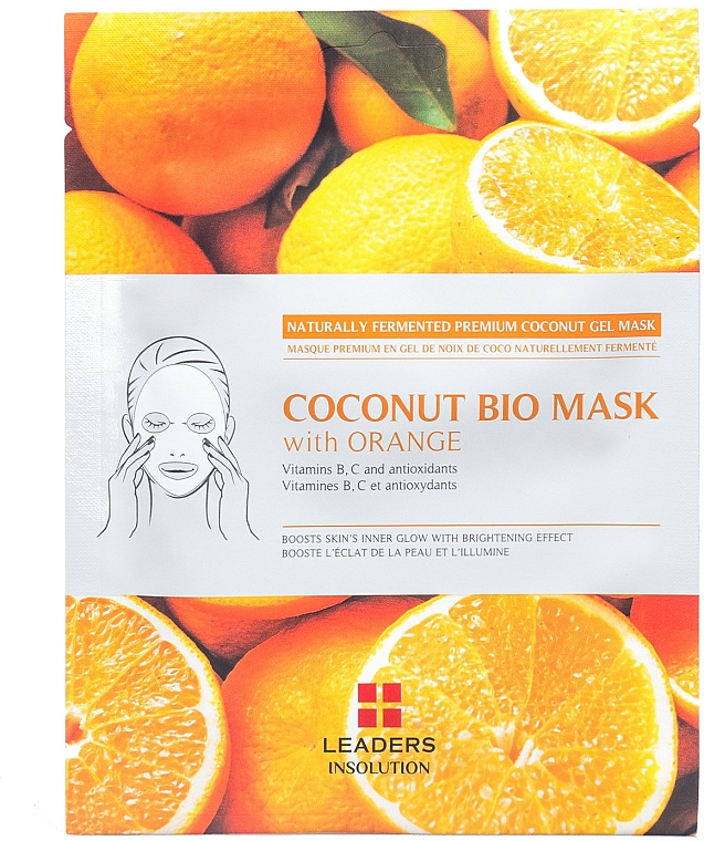 Straffende und aufhellende Tuchmaske mit Orangenextrakt - Leader Coconut Bio Mask With Orange — Bild N1