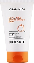 Gesichtspeeling - Bioearth Vitaminica Vit C, AHA + Sweet Orange Peel Face Scrub  — Bild N1