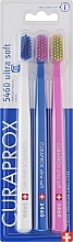 Düfte, Parfümerie und Kosmetik Zahnbürsten-Set 5460 Ultra Soft weiß, blau, rosa 3 St. - Curaprox 