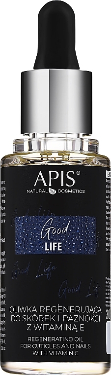 Konzentriertes Nagel- und Nagelhautöl mit Vitamin E - Apis Good Life Regenerating Oil For Cuticles & Nails