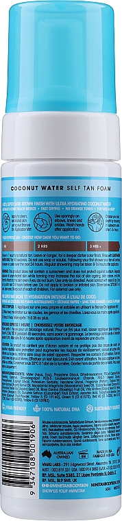 Feuchtigkeitsspendender Selbstbräunungsschaum mit Antioxidantien und Kokos-Extrakt - MineTan 1 Hour Tan Coconut Water Self Tan Foam — Bild N2