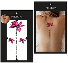 Düfte, Parfümerie und Kosmetik Abwaschbares Tattoo Farbige Lotusblumen - Tattooshka