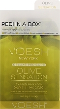 Düfte, Parfümerie und Kosmetik 4-stufige Olive Sensation Fußpflege - Voesh Deluxe Pedicure Olive Sensation In A Box 4in1 (1. Meer Badesalz, 2. Zuckerpeeling, 3. Schlammmaske, 4. Massagebutter)(35 g)