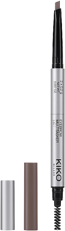 3in1 Augenbrauenset mit Bürste, Stift und Puder - Kiko Milano Eyebrow Multitasker 3-In-1 — Bild N1