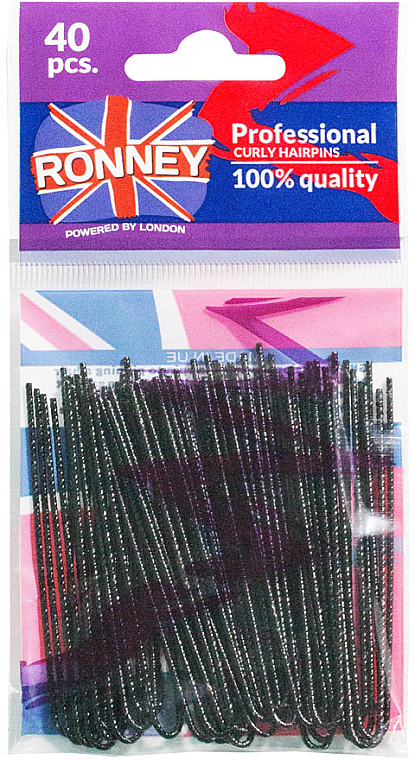 Haarnadeln schwarz 70 mm 40 St. - Ronney Professinal Curly Hairpins — Bild N1