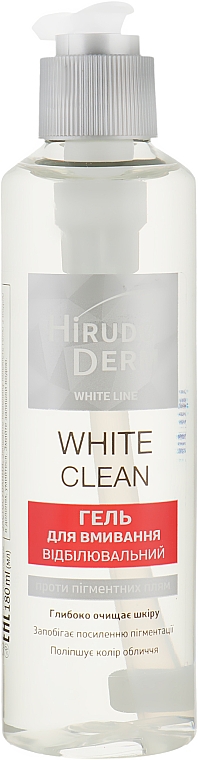 Reinigendes Gesichtsgel gegen Pigmentflecken mit Süßholz und Glycyrrhizinsäure - Hirudo Derm White Clean — Bild N2