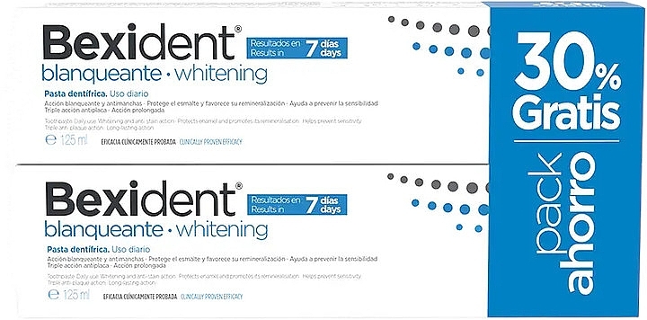 Pflegeset für Männer - Isdin Bexident Whitening Toothpaste Duo Pack (toothpaste/2x125ml) — Bild N1