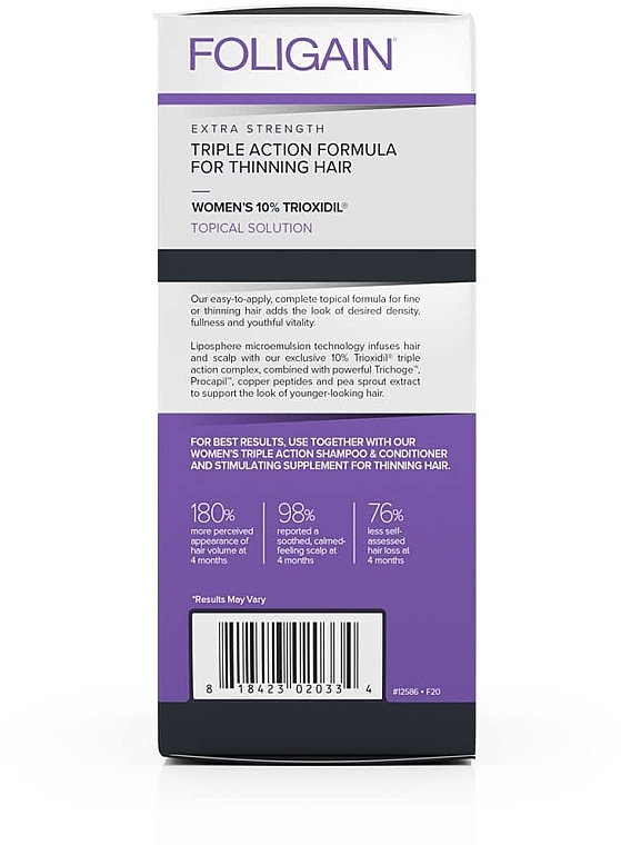 Haarausfallserum für Frauen - Foligain Women's Triple Action Complete Formula For Thinning Hair — Bild N3