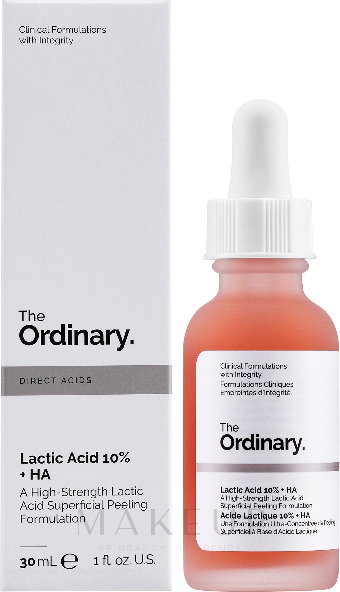 The Ordinary Lactic Acid 10% + HA 2% - Gesichtspeeling-Serum HA 2% mit Milchsäure — Bild 30 ml