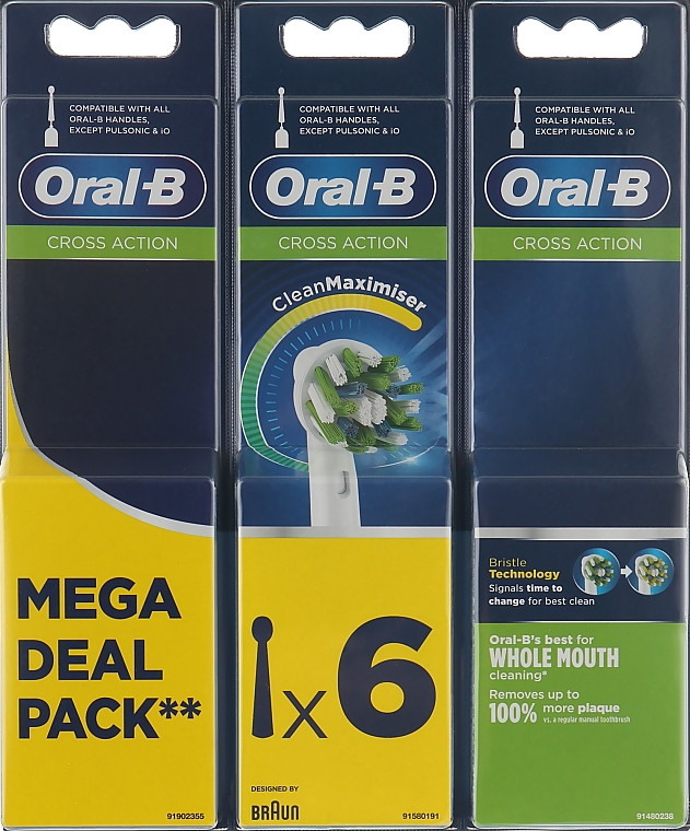 Ersatzkopf für elektrische Zahnbürste 6 St. - Oral-B Cross Action — Bild N1
