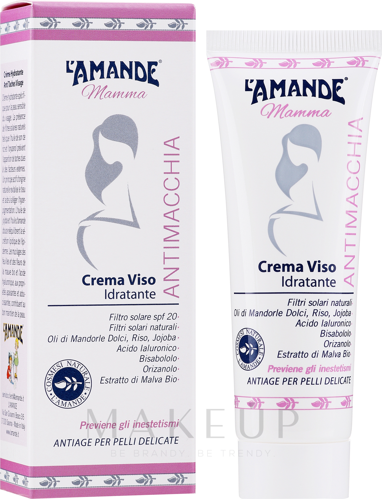 Feuchtigkeitsspendende Gesichtscreme für Schwangere gegen Hyperpigmentierungen SPF 15 - L'amande Mamma Moisturizing Face Cream Anti Spots — Bild 50 ml