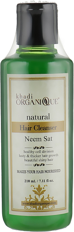 Natürliches pflanzliches ayurvedisches Neem Sat Shampoo - Khadi Organique Hair Cleanser Neem Sat — Bild N3