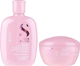 Set (Shampoo 250 ml + Maske 200 ml) - Alfaparf Semi di Lino Moisture Holiday Set — Bild N2