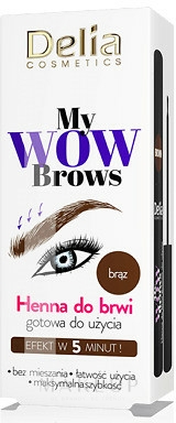 Henna für Augenbrauen - Delia My Wow Brows — Bild 4.0 - Brown