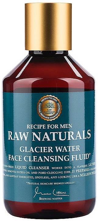 Nährendes Gesichtsreinigungsfluid für Männer - Recipe For Men RAW Naturals Glacier Water Face Cleansing Fluid — Bild N1