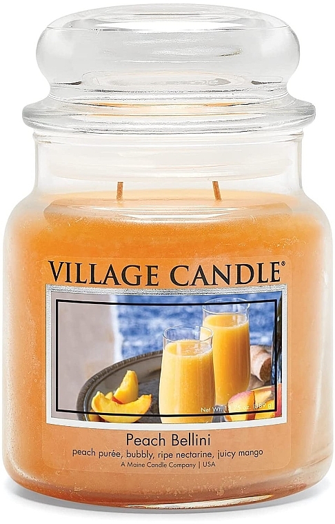 Duftkerze im Glas Pfirsich-Bellini - Village Candle Peach Bellini — Bild N2