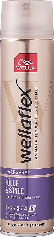 Haarspray ultrastarker Halt - Wella Wellaflex Body & Style Hairspray 5 — Bild N1