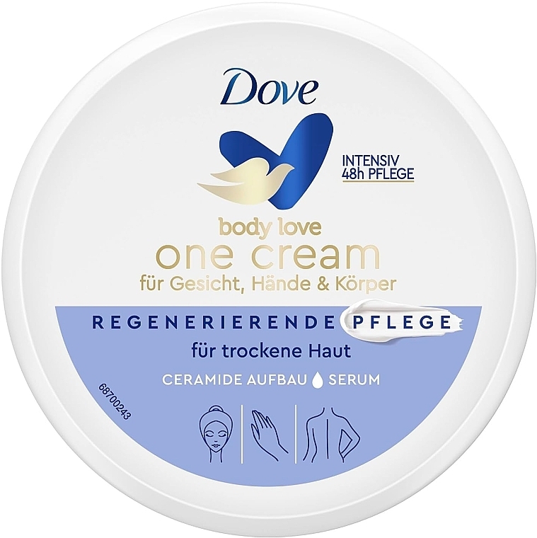 Gesichts-, Hand- und Körpercreme  - Dove Body Love One Cream Regenerating Care  — Bild N1