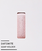 Seifenschale aus Kieselgur rund rosa mit Kieselsteinen - Yeye — Bild N2