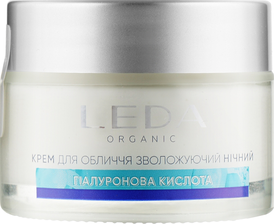 Feuchtigkeitsspendende Gesichtscreme für die Nacht mit Hyaluronsäure und Präbiotikum - Leda Night Moisturizing Face Cream — Bild N2