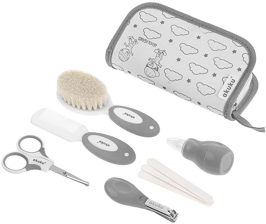 Babypflegeset, grau - Akuku Hooligans Baby Care Starter Kit — Bild N2